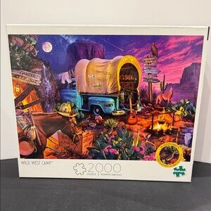 Buffalo Games Wild West Camp 2000 Piece Jigsaw Puzzle with Hidden Images NEW